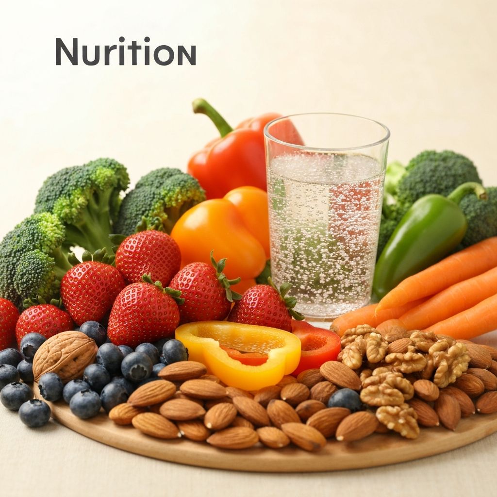 Healthy balanced nutrition with vegetables and whole foods