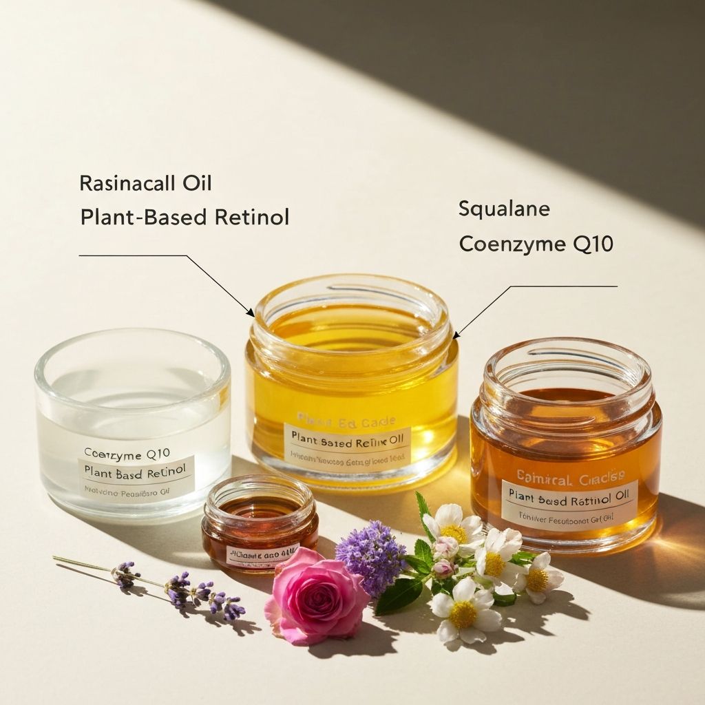 Plant-based retinol and natural skincare ingredients
